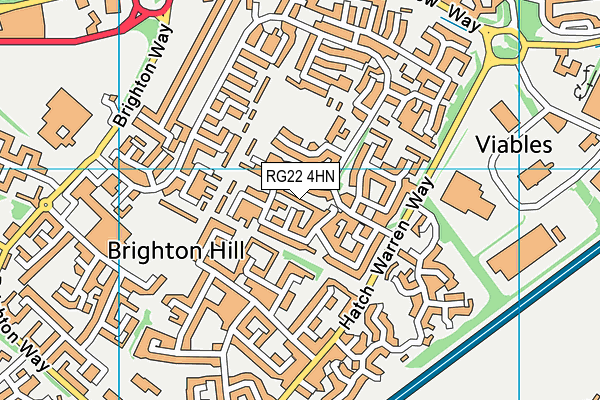 RG22 4HN map - OS VectorMap District (Ordnance Survey)