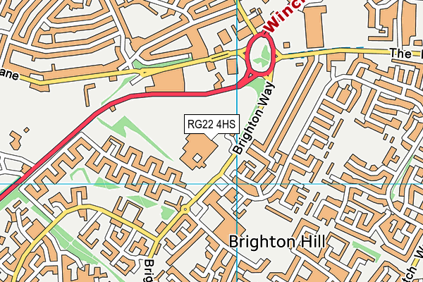 Brighton Hill Community School map (RG22 4HS) - OS VectorMap District (Ordnance Survey)