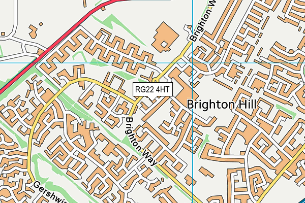 RG22 4HT map - OS VectorMap District (Ordnance Survey)