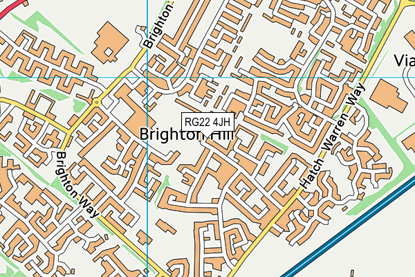 RG22 4JH map - OS VectorMap District (Ordnance Survey)