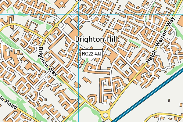 RG22 4JJ map - OS VectorMap District (Ordnance Survey)