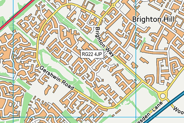 RG22 4JP map - OS VectorMap District (Ordnance Survey)