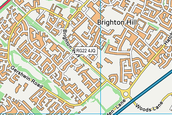 RG22 4JQ map - OS VectorMap District (Ordnance Survey)