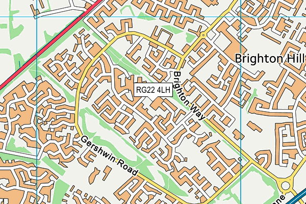 RG22 4LH map - OS VectorMap District (Ordnance Survey)