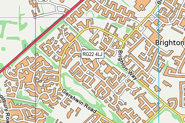 RG22 4LJ map - OS VectorMap District (Ordnance Survey)