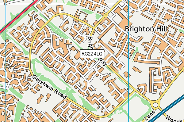 RG22 4LQ map - OS VectorMap District (Ordnance Survey)