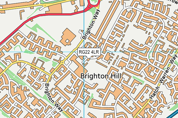 RG22 4LR map - OS VectorMap District (Ordnance Survey)