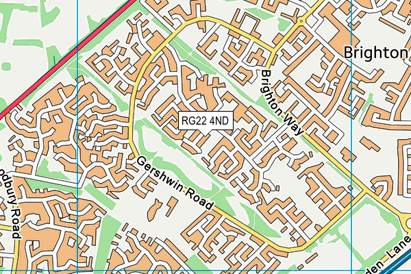 RG22 4ND map - OS VectorMap District (Ordnance Survey)