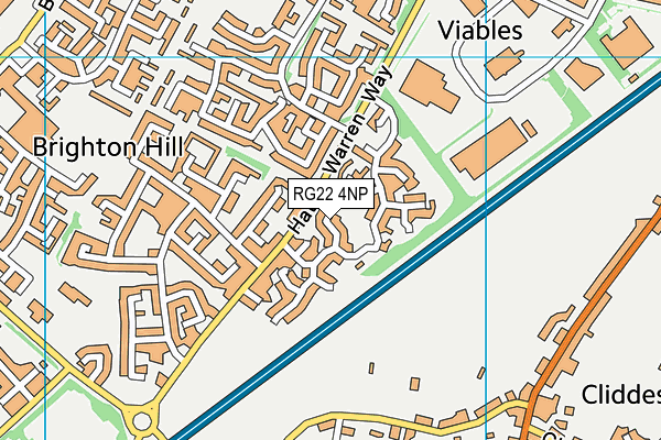 RG22 4NP map - OS VectorMap District (Ordnance Survey)