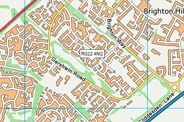 RG22 4NQ map - OS VectorMap District (Ordnance Survey)