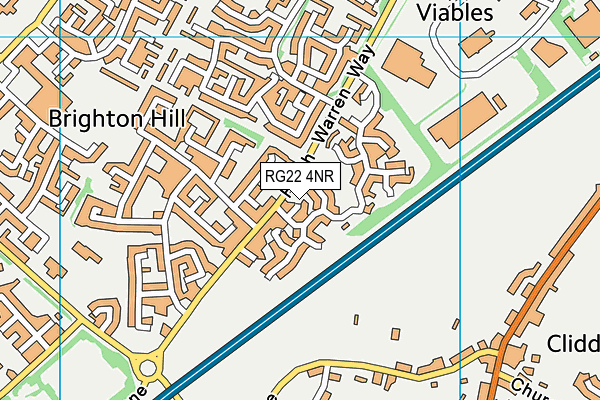 RG22 4NR map - OS VectorMap District (Ordnance Survey)