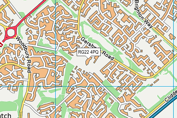 RG22 4PQ map - OS VectorMap District (Ordnance Survey)