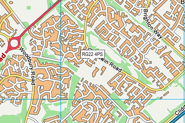 RG22 4PS map - OS VectorMap District (Ordnance Survey)