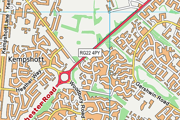 RG22 4PY map - OS VectorMap District (Ordnance Survey)