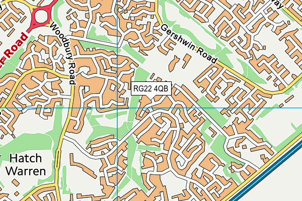 RG22 4QB map - OS VectorMap District (Ordnance Survey)