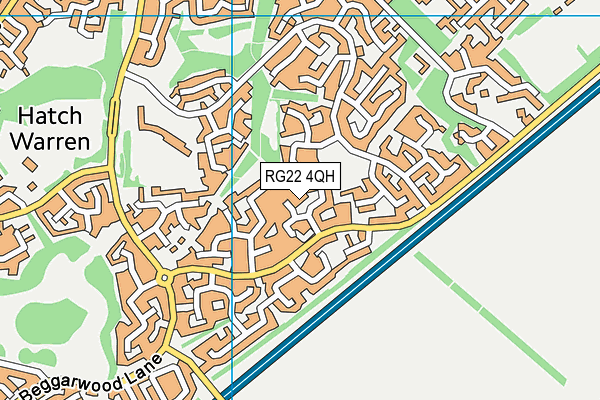 RG22 4QH map - OS VectorMap District (Ordnance Survey)