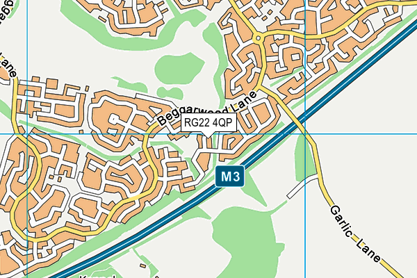 RG22 4QP map - OS VectorMap District (Ordnance Survey)
