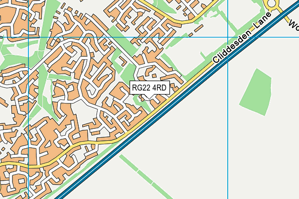 RG22 4RD map - OS VectorMap District (Ordnance Survey)