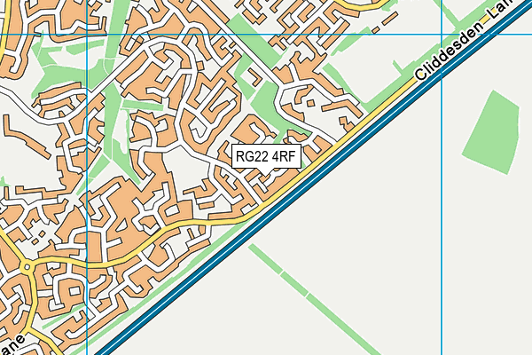 RG22 4RF map - OS VectorMap District (Ordnance Survey)