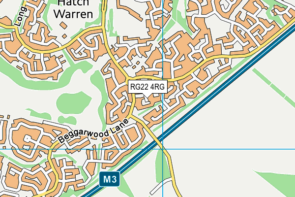 RG22 4RG map - OS VectorMap District (Ordnance Survey)