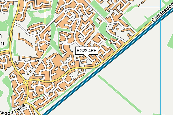RG22 4RH map - OS VectorMap District (Ordnance Survey)
