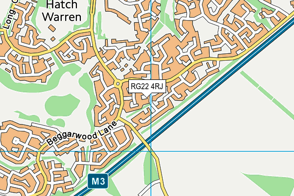 RG22 4RJ map - OS VectorMap District (Ordnance Survey)