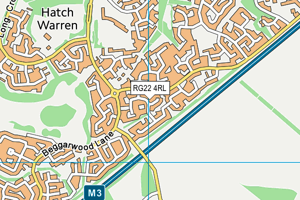 RG22 4RL map - OS VectorMap District (Ordnance Survey)
