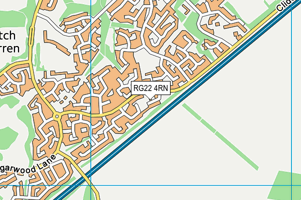 RG22 4RN map - OS VectorMap District (Ordnance Survey)