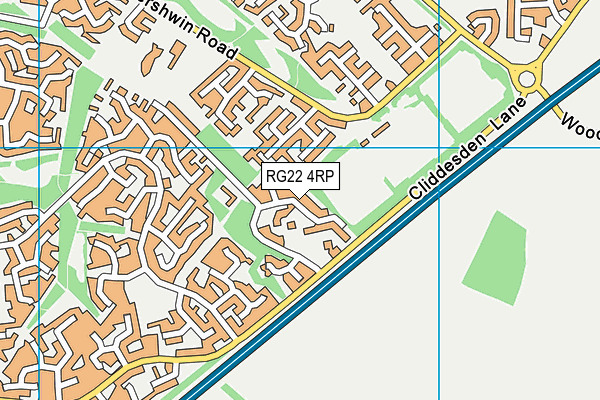 RG22 4RP map - OS VectorMap District (Ordnance Survey)