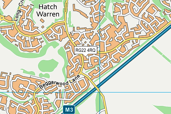 RG22 4RQ map - OS VectorMap District (Ordnance Survey)