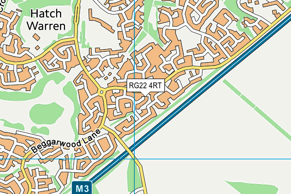 RG22 4RT map - OS VectorMap District (Ordnance Survey)
