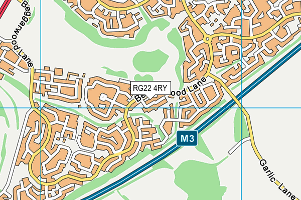 RG22 4RY map - OS VectorMap District (Ordnance Survey)