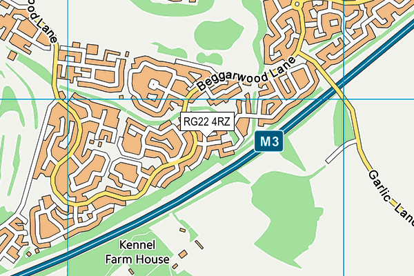 RG22 4RZ map - OS VectorMap District (Ordnance Survey)