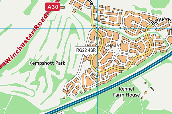 RG22 4SR map - OS VectorMap District (Ordnance Survey)
