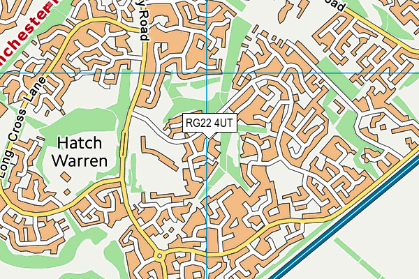 RG22 4UT map - OS VectorMap District (Ordnance Survey)