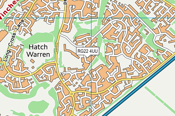 RG22 4UU map - OS VectorMap District (Ordnance Survey)