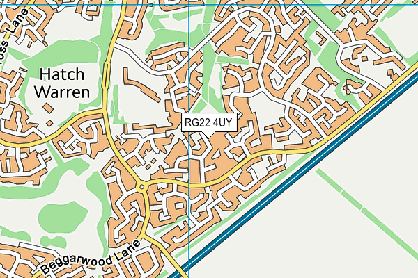 RG22 4UY map - OS VectorMap District (Ordnance Survey)