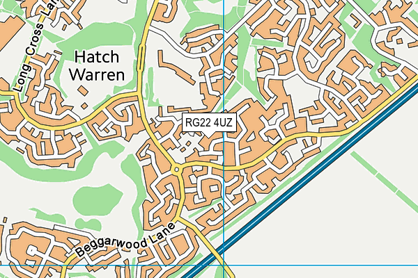 RG22 4UZ map - OS VectorMap District (Ordnance Survey)