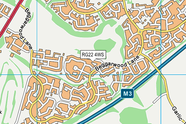 RG22 4WS map - OS VectorMap District (Ordnance Survey)