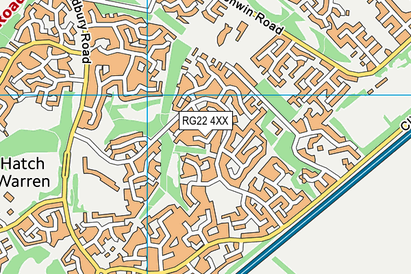 RG22 4XX map - OS VectorMap District (Ordnance Survey)