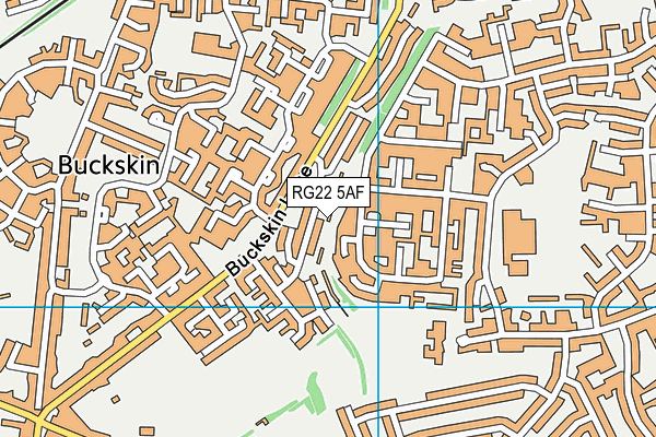 RG22 5AF map - OS VectorMap District (Ordnance Survey)