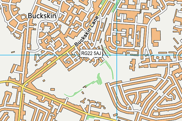 RG22 5AJ map - OS VectorMap District (Ordnance Survey)