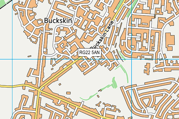 RG22 5AN map - OS VectorMap District (Ordnance Survey)