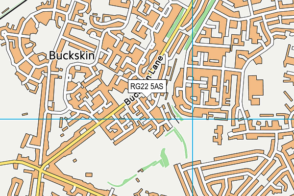 RG22 5AS map - OS VectorMap District (Ordnance Survey)