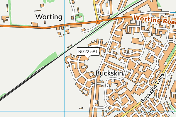 RG22 5AT map - OS VectorMap District (Ordnance Survey)