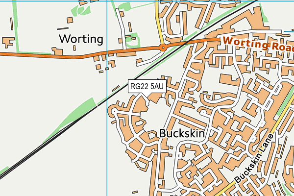 RG22 5AU map - OS VectorMap District (Ordnance Survey)