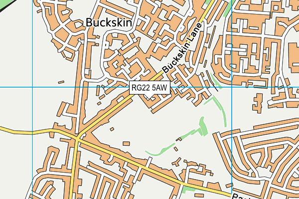 RG22 5AW map - OS VectorMap District (Ordnance Survey)