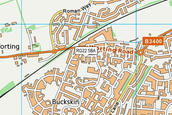 RG22 5BA map - OS VectorMap District (Ordnance Survey)