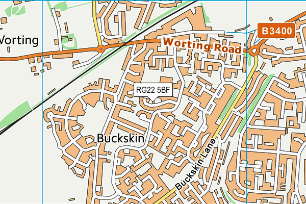 RG22 5BF map - OS VectorMap District (Ordnance Survey)