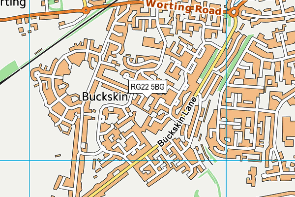 RG22 5BG map - OS VectorMap District (Ordnance Survey)